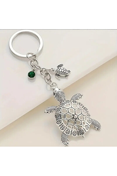Choice WHITE Cute Sea Turtle Keychain Metal Hollow Tortoise Pendant Key Holde...