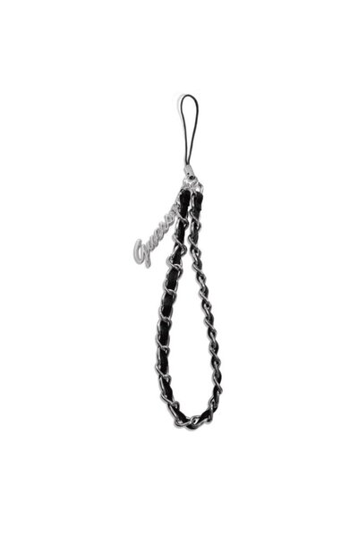 Guess Snur / Pandantiv telefon Chain Charms Negru
