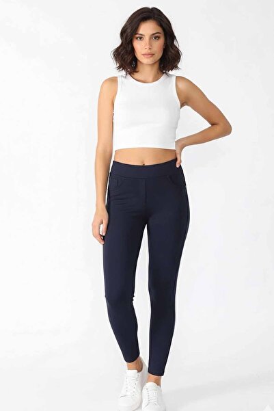 vynor atelier High Waist Slimming Leggings - Skinny Fit Pants Look with Pockets