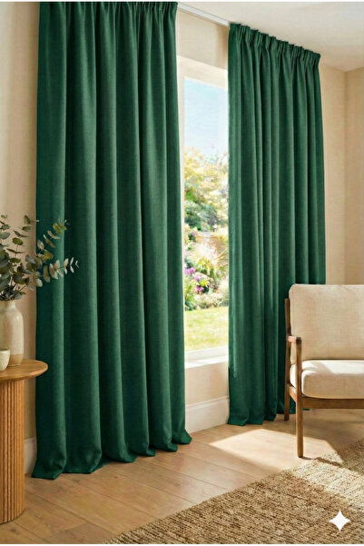 Miabella Home Fon Perde Blackout Curtain Single Wing Curtain Curtain with Cor...