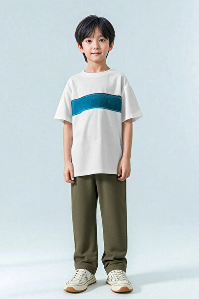 Mavipink Dečija pamučna trenerka kaki boje