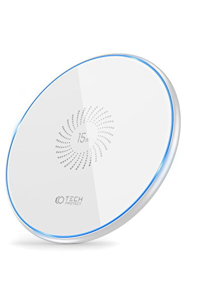 Tech-Protect Incarcator Retea Wireless QI15W-C1, Quick Charge, 15W, Alb