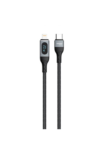 DUDAO Cablu USB Tip C - Lightning cu încărcare rapidă PD 20W 1m negru (L7MaxL)