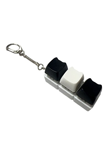 Choice 09 Portable 3 Keys Fidget Keychain Keycap Key Button Clicker Toy Penda...