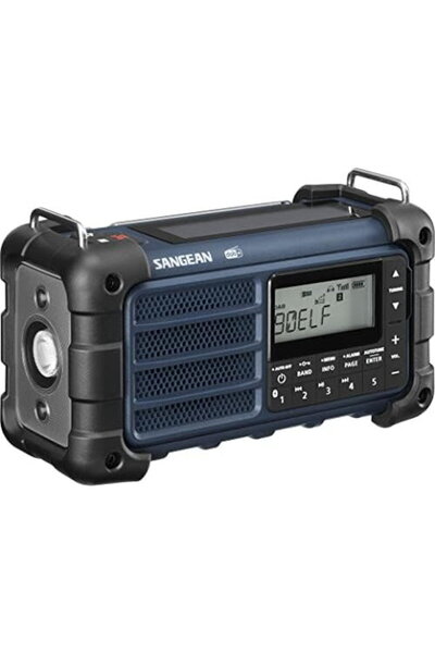 Sangean MMR-99DAB FM, DAB+ și Bluetooth cu panou solar și dinam, Ocean Blue