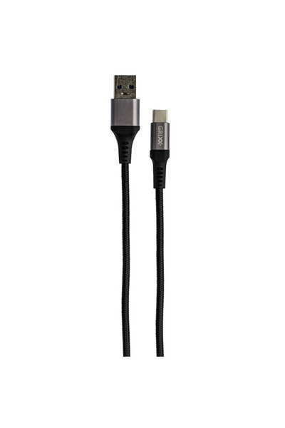 Grixx Data cable - USB-C to USB, braided, length 1m - black