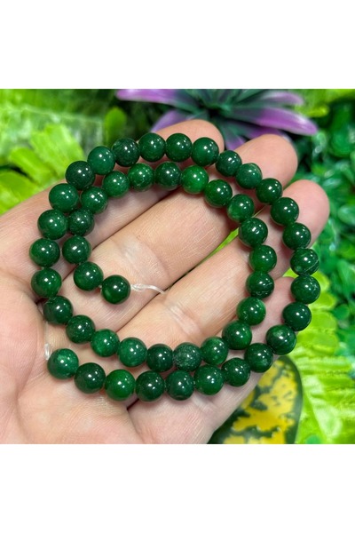 TAŞ UZMANI حجر كوارتز ملون من اليشم الكروي 8 ملم