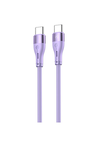 TELLUR Cablu silicon Type-C la Type-C, 3A, PD60W, 1m, mobil
