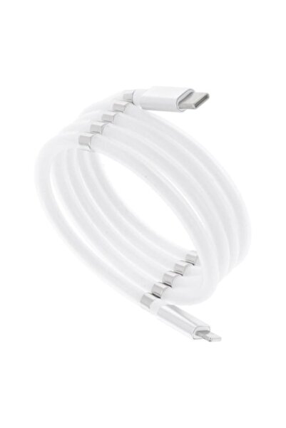 OEM Cablu magnetic C673, Tip-C/Lightning, 3A, 1m, Alb
