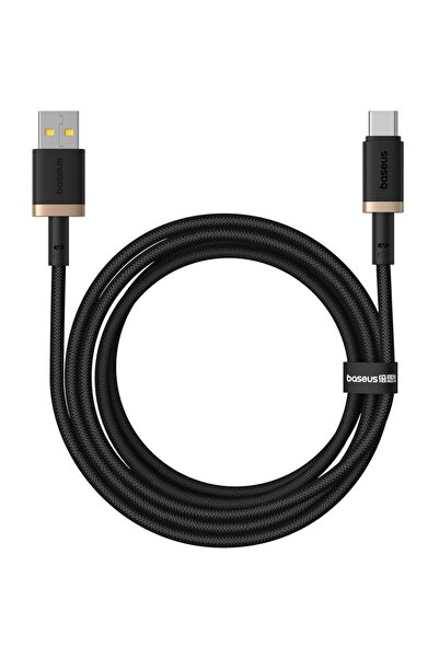 Baseus Cablu de încărcare rapidă Dura USB Tip A la Tip C 60 W 2 m Negru, Auriu