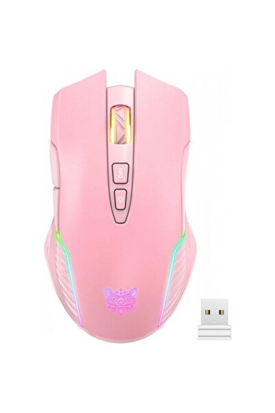 Onikuma Mouse wireless pentru jocuri CW905 RGB, 3600dpi, Roz