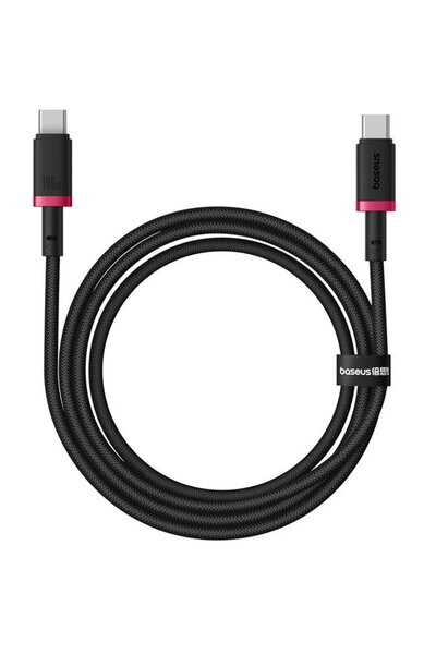 Baseus Cablu de încărcare rapidă Dura Type C la Type C 100 W 1 m Negru, Roșu