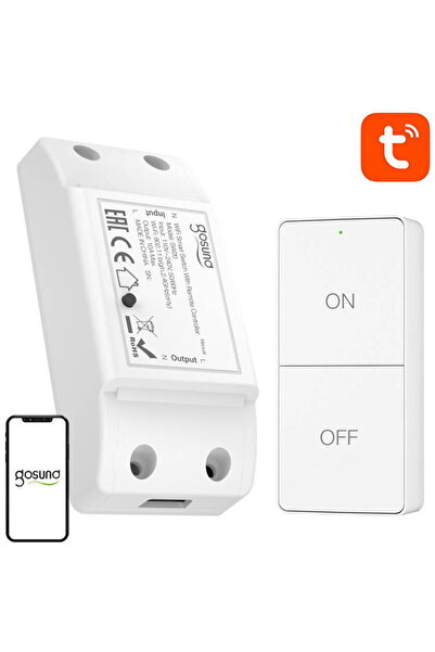 Gosund Smart WiFi Switch 10A SW20 + Telecomanda Alb