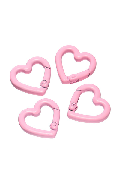 Choice 21×22 مم، وردي، 02، 5 قطع/مجموعة، مشبك زنبركي على شكل قلب قابل للفتح، ...