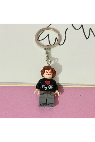 Choice مجموعة ميداليات مفاتيح يدوية الصنع باللون الأسود، مكتوب عليها "أحب حبي...