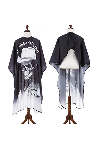 Choice1 1pcs W303 1pcs Hair Apron Skull Head Printed Barbershop Haircut Cape ...
