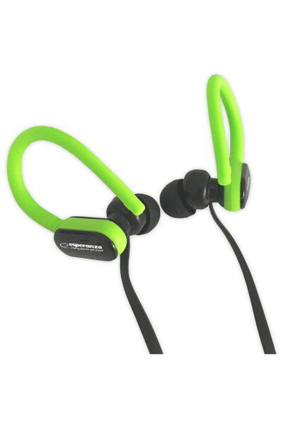 ESPERANZA Casti cu fir EH197, Cu microfon, Negru/Verde