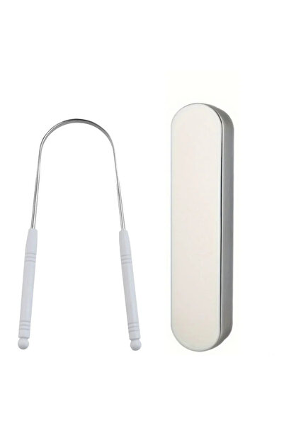 Choice5 قطعة واحدة بيضاء (علبة حديدية) مكشطة لسان من الفولاذ المقاوم للصدأ، ف...