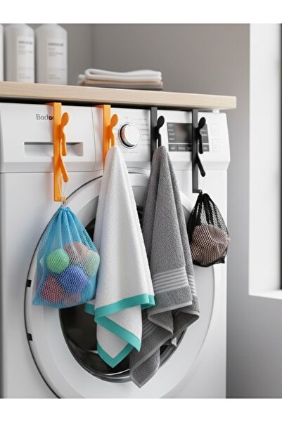 Pammuks Buddy Model 4 Adet Pratik Kapı Arkası Askılık - Mutfak ve Banyo İçin ...