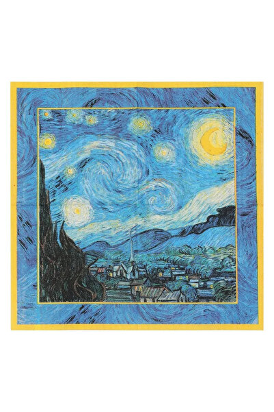 Choice 20pcs 25 25cm 3-Ply 20pcs 25cm 3Layer Blue Starry Night Printed Napkin...