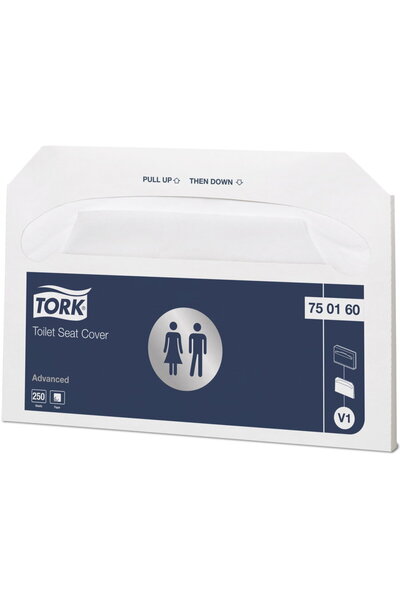 TORK Acoperitori capac toaleta Advanced, 380x265mm, 250 buc/set - albe