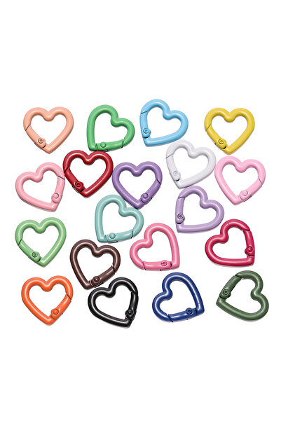 Choice 5 قطع/مجموعة متنوعة عشوائية من مشابك مفاتيح على شكل قلب قابلة للفتح، م...
