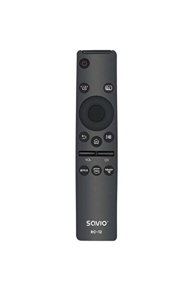 Savio RC-12, Universal remote control RC-12, for SAMSUNG Smart TV, Black