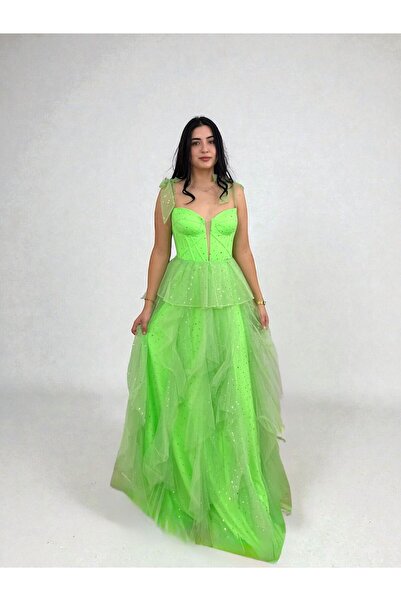 OLA Siana Layered Model Evening Dress