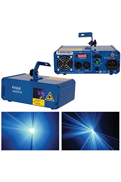 Ibiza Light LASER ALBASTRU 80MW DMX