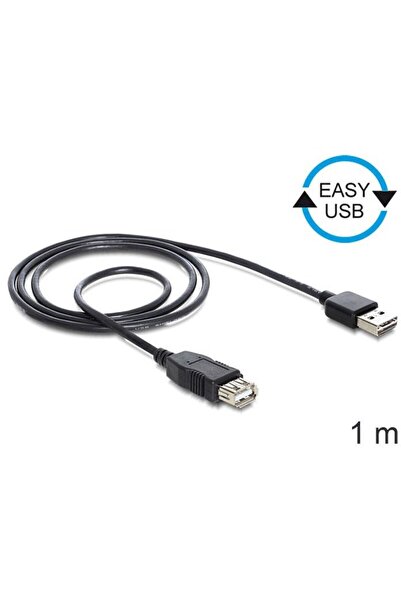 DELOCK Cablu prelungitor EASY-USB 2.0-A mascul > USB 2.0-A mamă 1 m