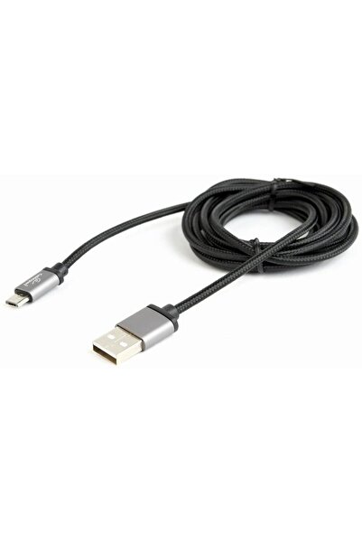 Gembird Cablu micro USB împletit din bumbac 2.0 AM-MBM5P 1.8M, conectori meta...