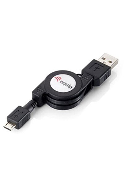 EQUIP Cablu micro USB 2.0 AM -> MBM5P 1m negru, retractabil