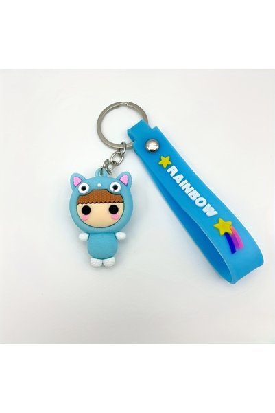 STAİNLES Rainbow Buddy: Silicone Hand Strap Keychain Series with Cute Figures