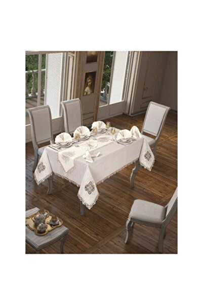 Ceki Home Set de masă pentru 12 persoane – Set de fețe de masă fără griji pen...