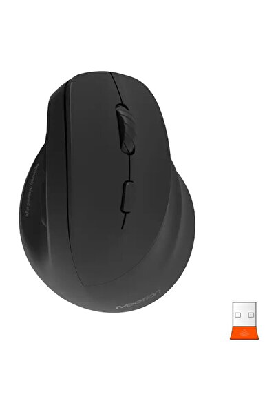 MeeTion Mouse ergonomic wireless pentru dreptaci BTM010R, 2400 dpi, Negru