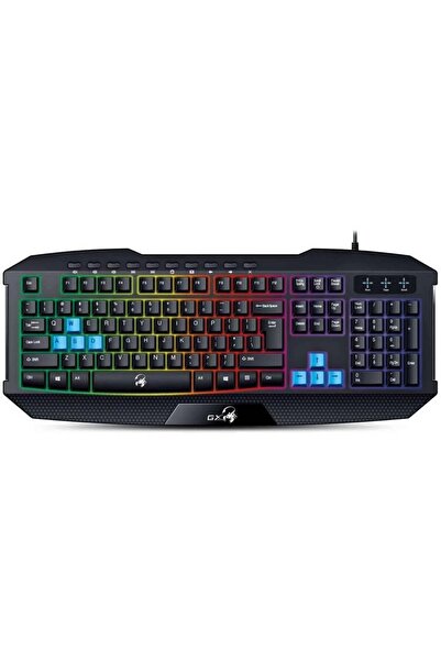 GENIUS tastatură Scorpion K215, black, 7 culori de fundal, USB, USB, Cu fir, ...