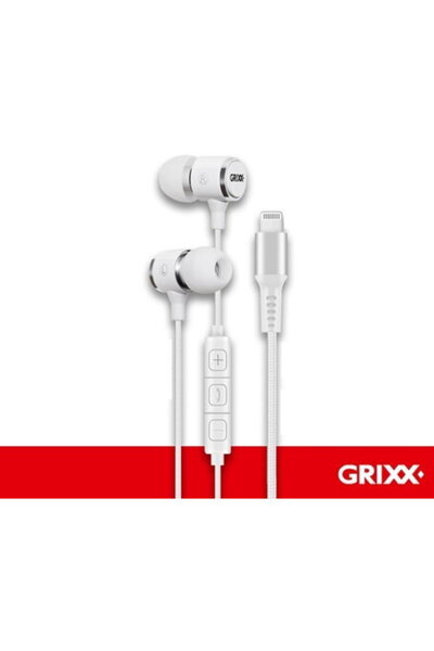 Grixx Casti - pentru iPhone/iPad/iPod, cu telecomanda si microfon, nylon impl...