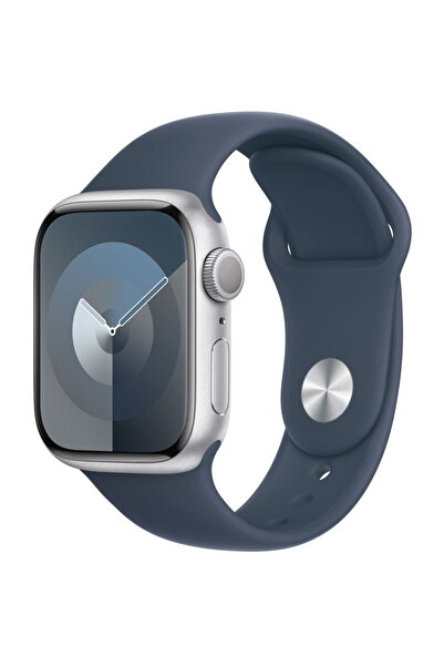 Apple Watch Series 9 GPS 45mm Silver Aluminium Case with Sport Band M/L Storm...