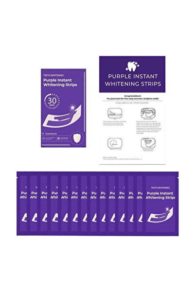 Choice 14 زوجًا من شرائط تبييض الأسنان البنفسجية V34 - تركيبة تفتيح فورية، لط...