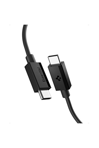Spigen Type-C Power Cable, 60W, 480Mbps, 1m - Essential (EB6010CC) - Black