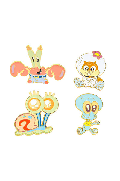 Choice XZ3234 4 قطع حقيبة ظهر مينا بتصميم شخصيات كرتونية: سكويدوارد، كوينسي، ...