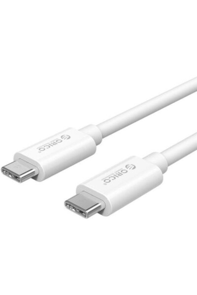 Orico Cablu USB CTC100-10 USB Tip-C - USB Tip-C alb 1m