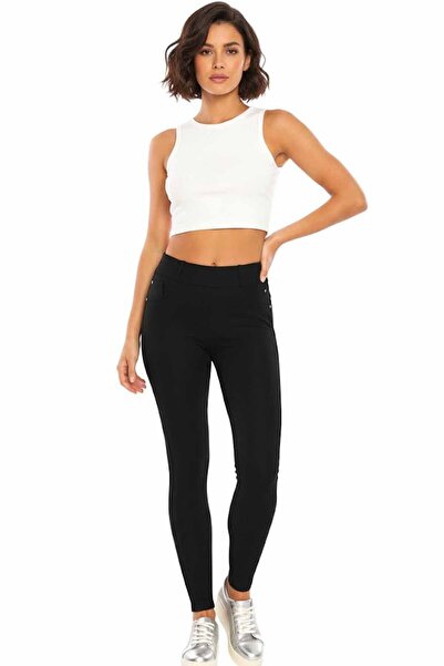 vynor atelier High Waist Slimming Leggings - Skinny Fit Pants Look with Pockets