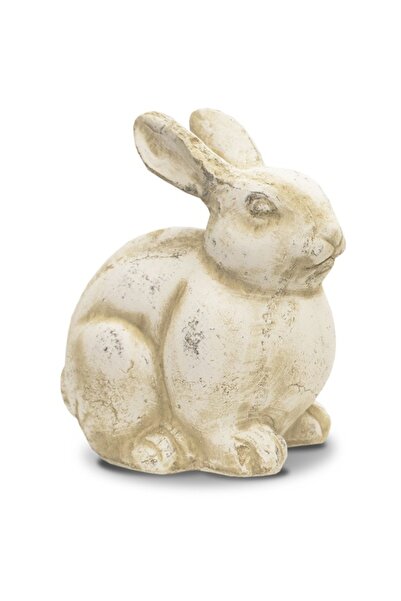 DecoDepot Κεραμικό διακοσμητικό κουνέλι, κρεμ, 19x16x12 εκ.