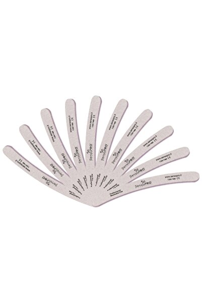 SensoPRO Milano Set of 10 Banana Nail Files, grit 120/180 -