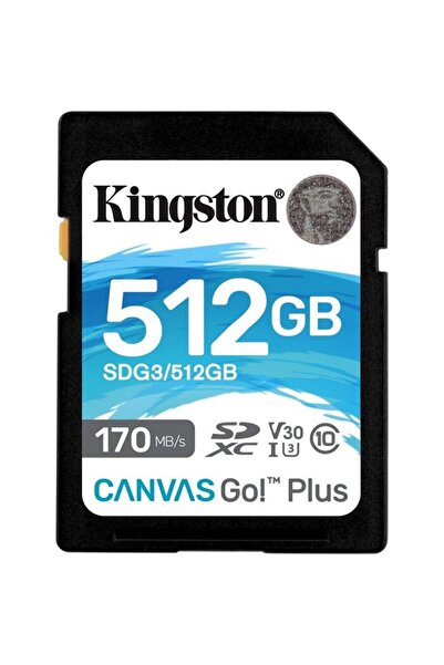 Kingston Card de memorie Canvas Go! Plus SDXC de 512 GB (negru, UHS-I (U3), C...