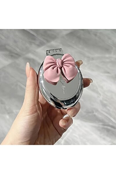 Choice مشط شعر صغير محمول وردي اللون على شكل فيونكة - شعيرات نايلون، وسادة هو...