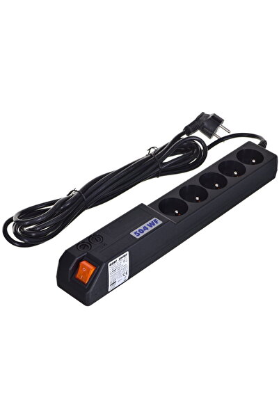 HSK DATA Panou Atrack 19" 5x220V ACAR A-504, cablu de alimentare 5m negru