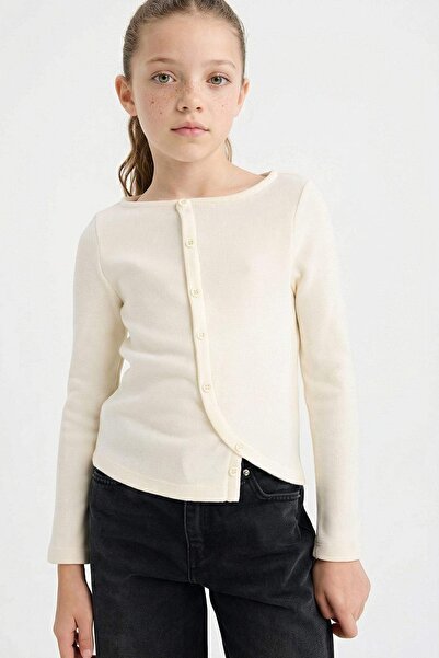 DeFacto Κοριτσίστικο Φούτερ G6891A8/ER238 ECRU