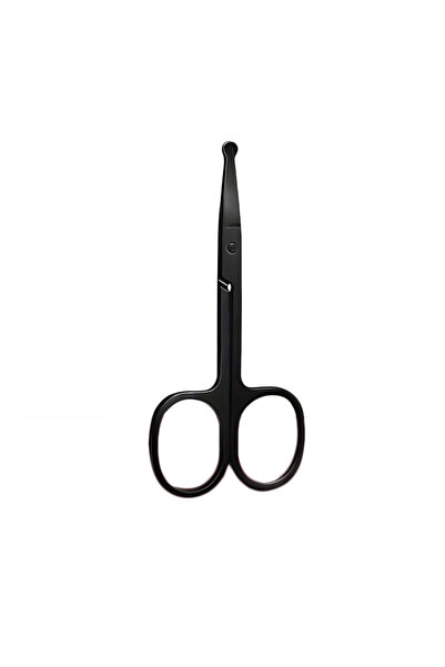Choice 1pc 1PC Silver Mirror Light Black Round Head Safety Nose Hair Scissors...